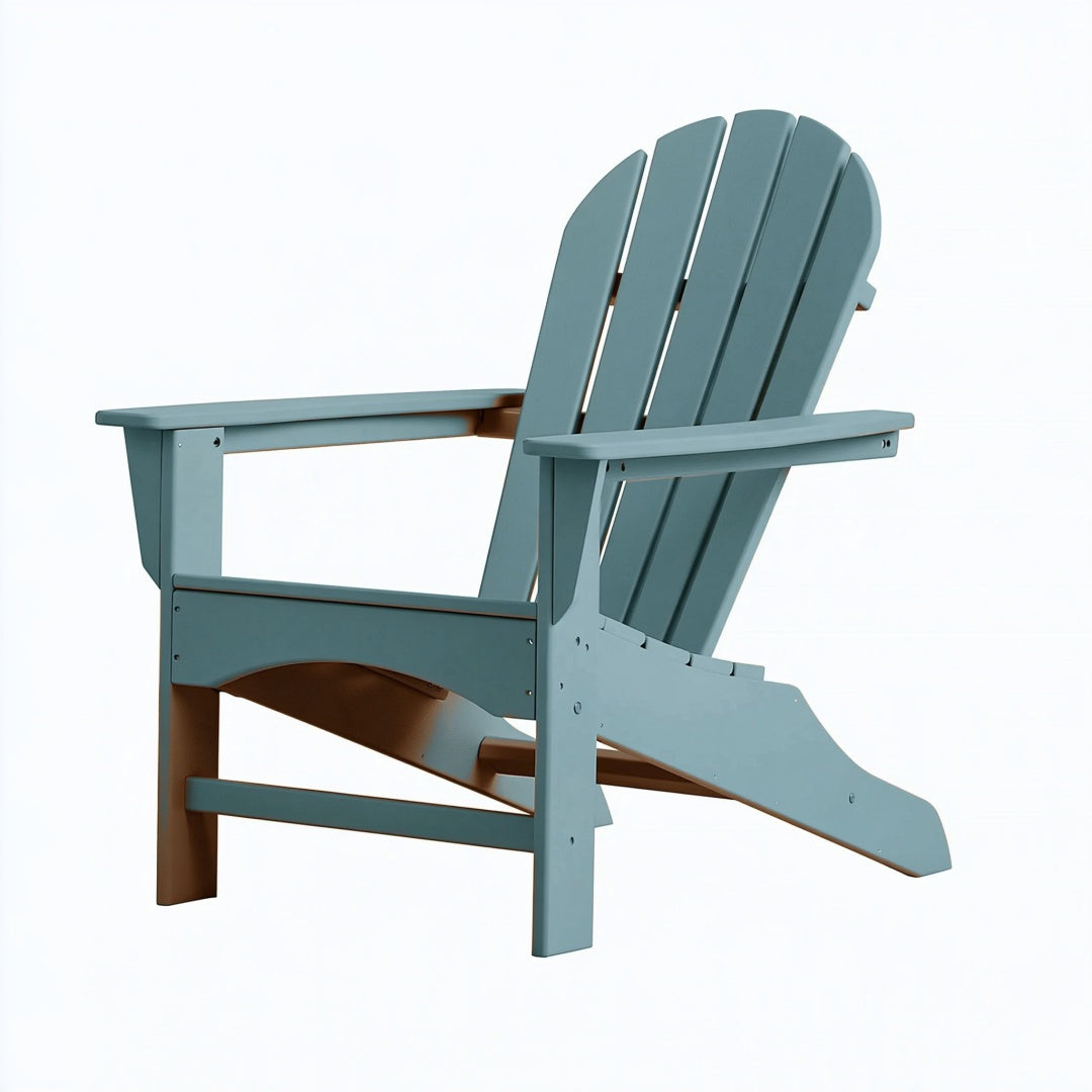 Sedia da giardino Adirondack 98 x 78 x 92 cm in legno blu petrolio stile rilassato