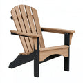 Sedia Adirondack 83 x 80 x 98 cm in legno marrone e metallo nero per esterno